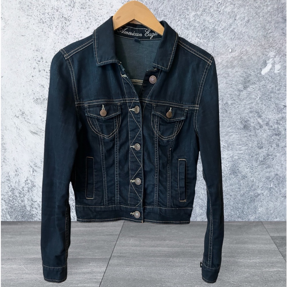 American Eagle Button Down Long Sleeved Jean Jacket -Size S/P - Pockets in Front